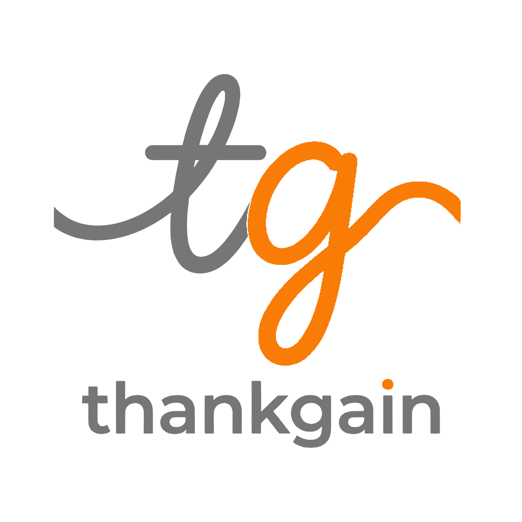 Thankgain script logo