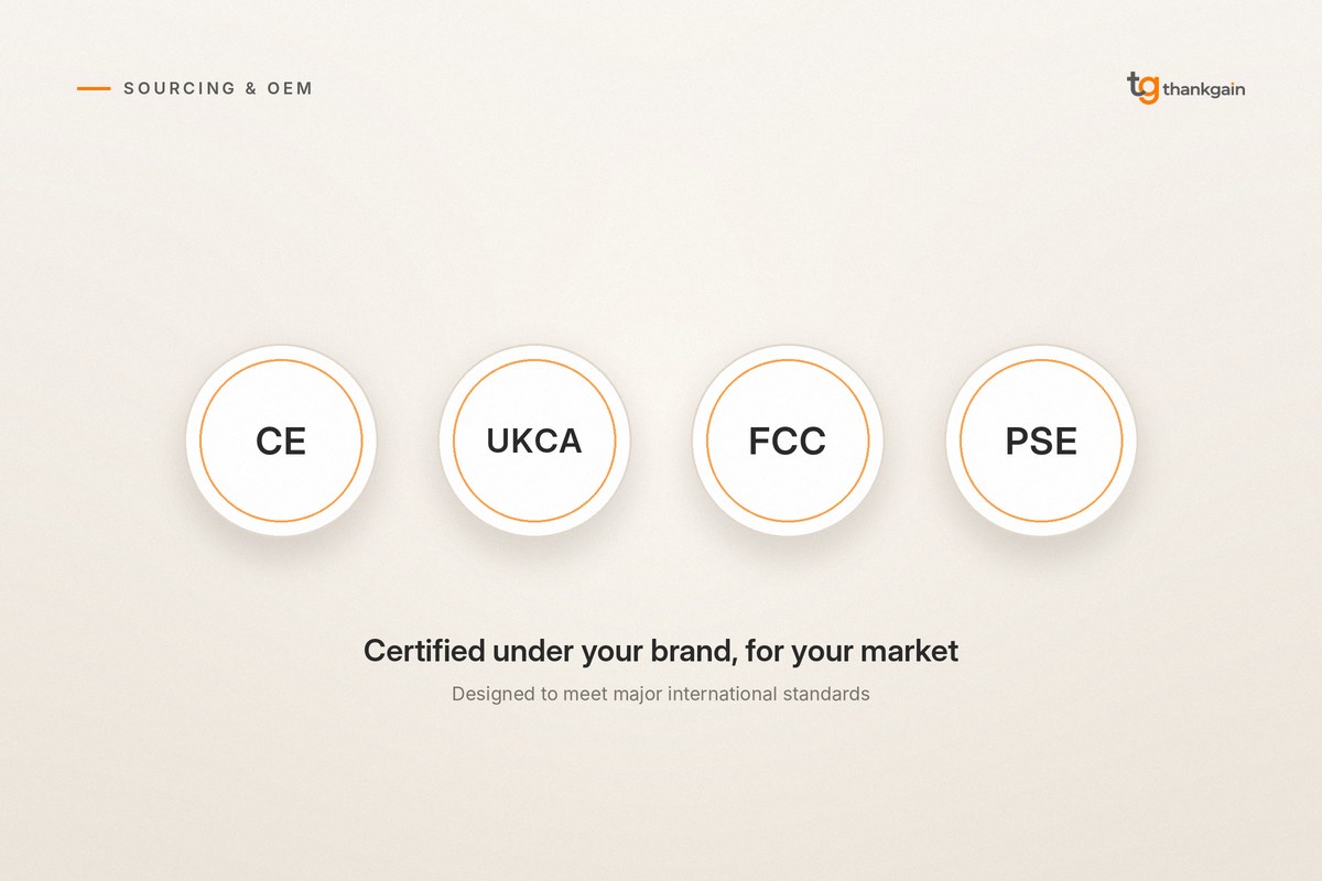 Product certification for target markets