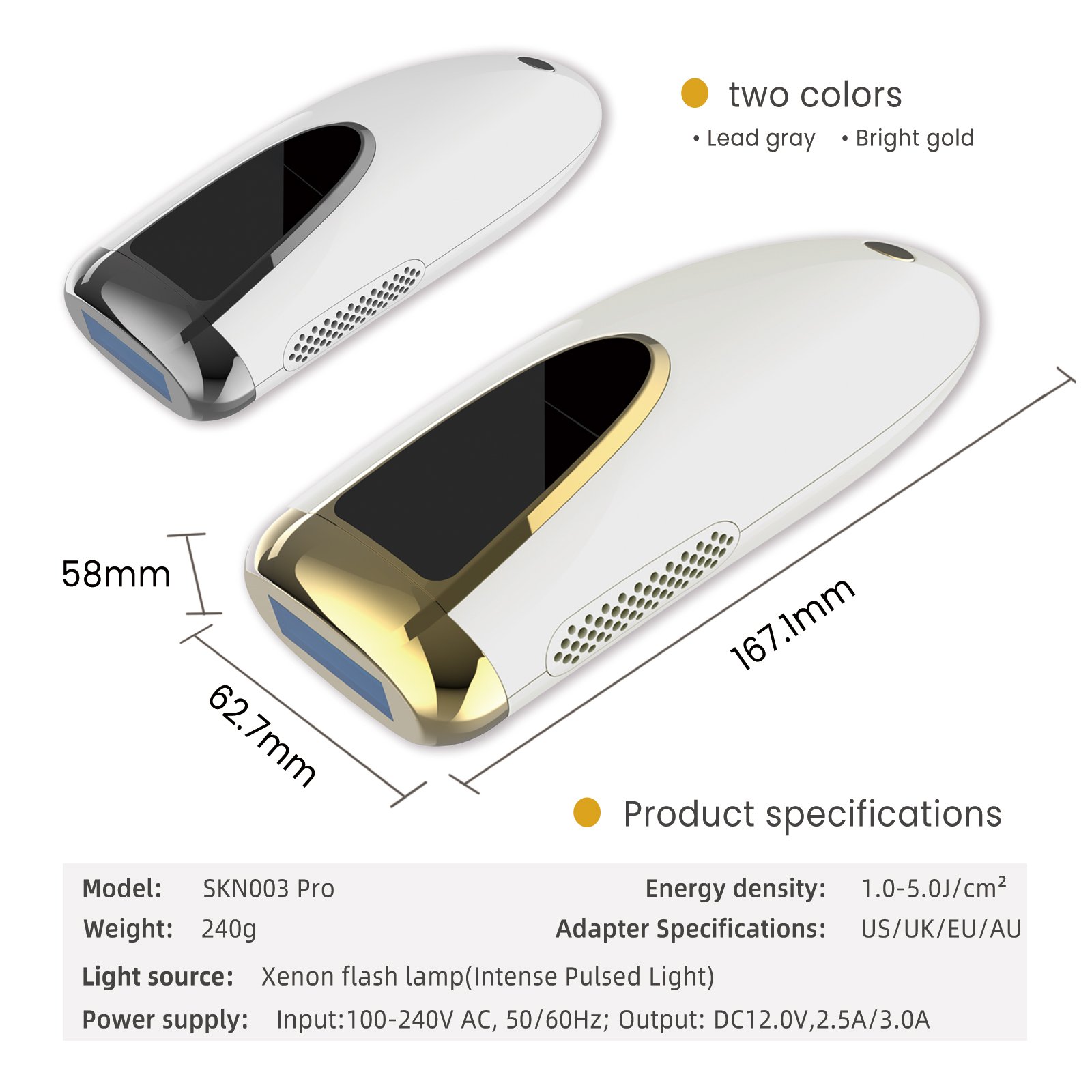 SKN003 Pro IPL hair removal device